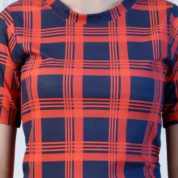 NEUDIS Red & Navy Checks Top image 5