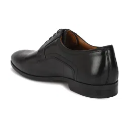 Louis Philippe Men's Black Derby Shoes image 5