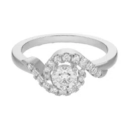 Emori 14k White Gold & Diamond Geneva Twisted Ring image 2