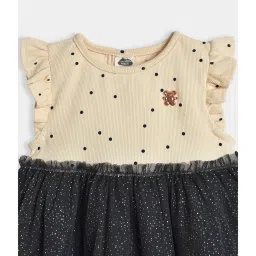 MiArcus Kids Cream & Navy Printed Dress image 5