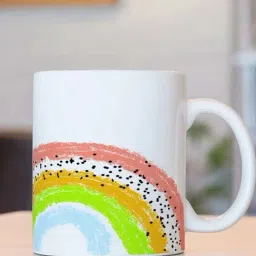 Nestroots White Stoneware Rainbow Palette Coffee Mug (0.325 L)-image-88