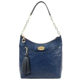 Hidesign Myntra Wlta Ex Blue Textured Medium Hobo Shoulder Handbag-image-21