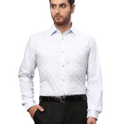 Raymond Light Blue Slim Fit Printed Shirt-picture-28
