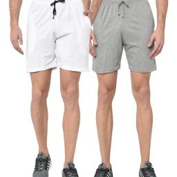 Vimal Jonney White & Grey Regular Fit Shorts - Pack of 2-picture-37