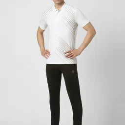 Van Heusen White Regular Fit Printed Polo T-Shirt image 5