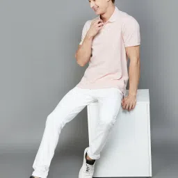 Fame Forever by Lifestyle Light Pink Regular Fit Polo T-Shirt image 5