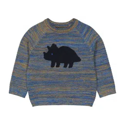Mothercare Kids Blue Cotton Textured Pattern Full Sleeves Sweater-image-59