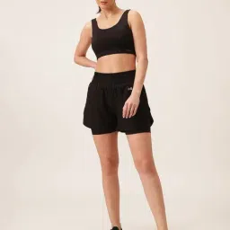 Clovia Black Regular Fit Sports Bra image 5