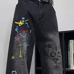 StyleCast Men Printed Baggy Fit Mid-Rise Jeans image 3