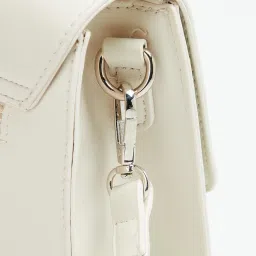 Ginger by Lifestyle White Satchel Handbag image 5