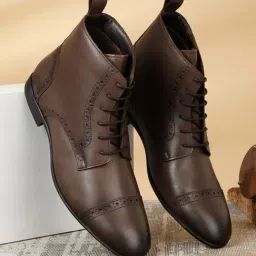Teakwood Leathers Men's Brown Derby Boots-image-70