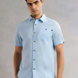 Thomas Scott Men Spread Collar Pure Cotton Casual Shirt-image-27