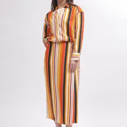 Gant Multicolored Striped Wrap Skirt image 5