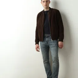 SELECTED HOMME Dark Blue Slim Fit Heavily Washed Jeans image 4