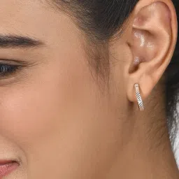 Zaveri Pearls Rose Gold Silver & Gold Tone Set of 6 Semi-Hoop Earrings-ZPFK17706 image 5