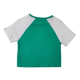 The Souled Store Kids Green & White Printed Crop Top image 2