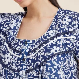 Sweet Dreams Navy Printed Nighty image 5