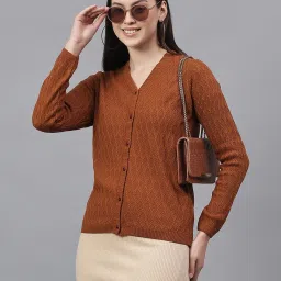 Cantabil Brown Acrylic Self Sweater image 5