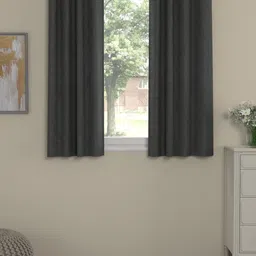 ROSARA HOME Grey Self Design Set of 2 Window Curtains-picture-39