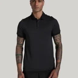 Puma Black Slim Fit Texture Sports Polo-picture-42