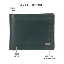 Baggit Beau Triox Green PU Solid Bi-Fold Wallet image 5