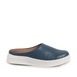 Fausto Women's Blue Mule Shoes-image-10