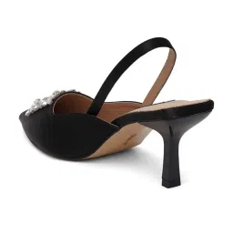Sherrif Women's Black Sling Back Stilettos image 5