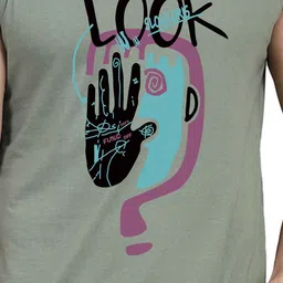 SLOWLORIS Men Pack Of 2 Sleeveless Printed Bio-Wash Combed Cotton Innerwear Vest image 2