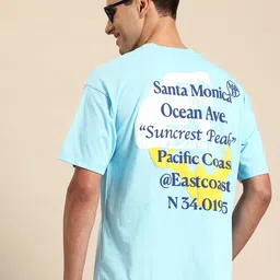Mast & Harbour Men Typography Printed Drop-Shoulder Sleeves T-shirt-picture-58