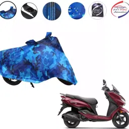 Auto Pearl Polyester Waterproof Two Wheeler Cover for Suzuki Burgman Street 125,(Ocean Blue)-picture-16
