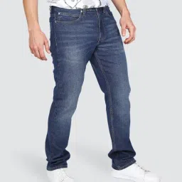 Lee Dark Indigo Straight Fit Solid Jeans image 4