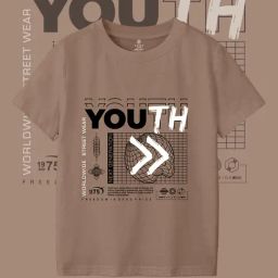 Codez Kids Dark Brown Printed T-Shirt-picture-33
