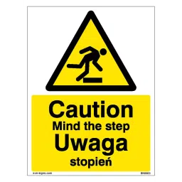 SUNSIGNS  Caution Mind The Step Signages Size 900x457 mm HP Print + Vinyl + Sun Board, SN0063-picture-47