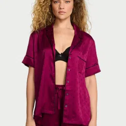 victoria's secret intimates Victoria's Secret Pink Glazed Satin Short Pajama Set-picture-16