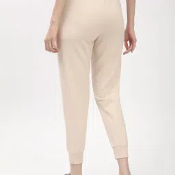 R&B Beige Cotton Mid Rise Joggers image 2