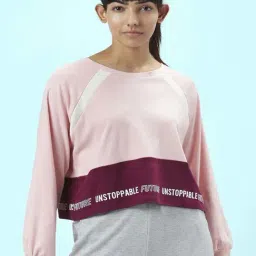 Ajile by Pantaloons Pink & Wine Cotton Printed Sports Top-image-27