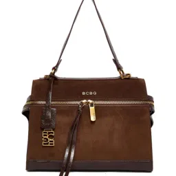 BCBG Brown Logo Satchel Handbag-picture-16