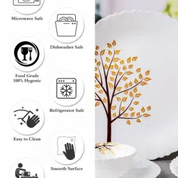 Cello White Opalware Dinner Set - Set of 18 image 4