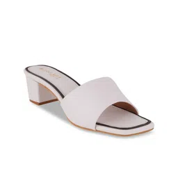 SCENTRA Women White Solid Block Heels-picture-32