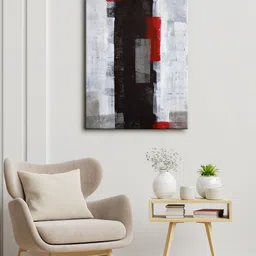 999Store Grey & Black Abstract Framed Canvas Painting Wall Art-picture-11