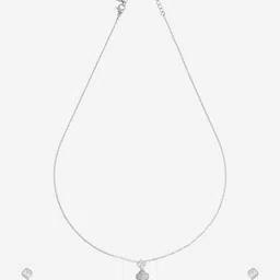Kushal's Fashion Jewellery Rhodium-Plated Cubic Zirconia-Studded Jewellery Set image 2