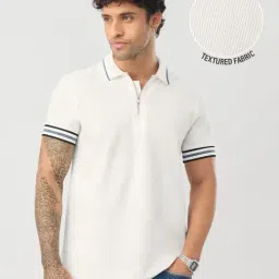 The Souled Store White Regular Fit Polo T-Shirt-image-87