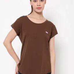 Clovia Brown Cotton Sports T-Shirt-picture-18
