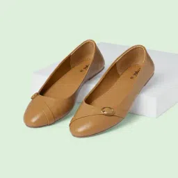 People by Pantaloons Women's Brown Flat Ballets-image-11