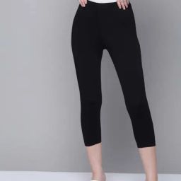 Kryptic Black Cotton Capris-picture-24