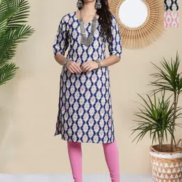 HERE&NOW Women Pack Of 3 Printed Straight Kurtas-picture-17