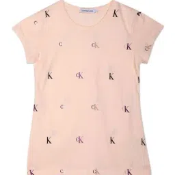 Calvin Klein Jeans Kids Peach Logo T-Shirt-image-41