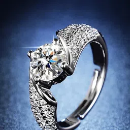 Jewels Galaxy Silver-Plated Crystal Studded Adjustable Finger Ring-picture-23