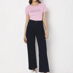 Vero Moda Blue Cotton High Rise Jeans image 4