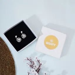 Bishty Fashion Stainless Steel Silver-Plated Pearls Beaded Contemporary Drop Earrings-image-10